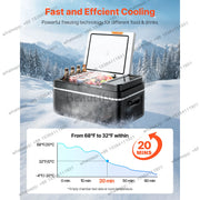 Load image into Gallery viewer, Succebuy 15-55L Portable Cooler Electric Compressor 12V/24V DC 110-240V AC Freezer Refrigerator for Home
