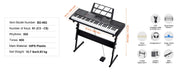 Bild in Galerie-Viewer laden, SucceBuy 61 Key Digital Keyboard Piano Electric Portable Piano 200 Tones 200 Rhythms or 600 Tones 500 Rhythms for Beginner Use
