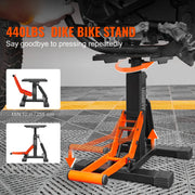 Load image into Gallery viewer, SucceBuy Motorcycle Jack Lift Stand 440lb Dirt Bike Lift Stand Hydraulic Lift Operation Adjustable Height Hoist Table for Repair

