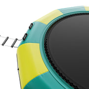 Charger l'image dans la visionneuse de galerie, Amocart 12ft Inflatable Water Bouncer Recreational Water Trampoline Portable Bounce Swim Platform with Slide 3-Step Ladder
