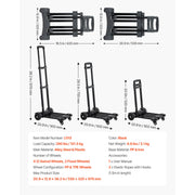 Load image into Gallery viewer, SucceBuy 290LBS Folding Hand Truck Collapsible Luggage Cart with 4 Wheels &amp; Expandable Base Platform Dolly for Cargo Moving
