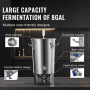 Load image into Gallery viewer, Amocart 8 16 GALLON Beer Brew Fermentor Brew Bucket Fermentor for Brewing Home Brewing Supplies with Base Kettle Stock Pot
