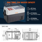 Load image into Gallery viewer, SucceBuy 35L/45L/55L Portable Foldable Handle Car Refrigerator with Wheel Compressor Freezer for Camping Picnics Car Home Traval

