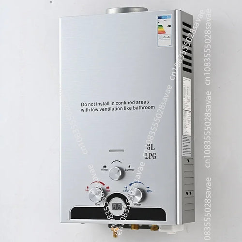 Gas Water Heater Bathroom Universal Natural Gas Water Heater Instant Heating Household 6L/8L/10L/12L