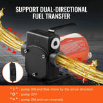 Amocart Fuel Transfer Pump 12V DC 5GPM / 8GPM / 12GPM Portable Type Electric Diesel Transfer Pump for Diesel Methanol Blends