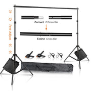 Load image into Gallery viewer, SH Photography Background Backdrop Stand Support Picture Canvas Frame System Kit With Carry Case For Muslin Photo Video Studio
