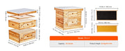 Load image into Gallery viewer, SucceBuy Bee Hive Deep Box Starter Kit 100% Beeswax Coated Natural Cedar Wood Langstroth Beehive Kit Transparent Acrylic
