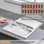 Load image into Gallery viewer, Amocart Drop in Ice Chest Stainless Steel Ice Cooler Commercial Ice Bin with Sliding Cover Outdoor Kitchen Ice Bar
