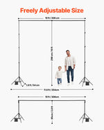 Amocart Backdrop Stand Adjustable Photo Backdrop Kit Heavy Duty Projector Screen Stand for Wedding Photo Video Studio Party