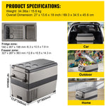 Amocart 20L 22L 35L 45L 55L Car Refrigerator Mini Fridge Freezer Portable Compressor Cooler DC 110-240V Ice Box for Camping