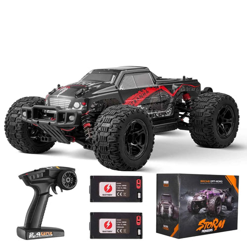 Amocart 1:10 38KM/H 4WD RC Car All Terrain Off-Road with 2 Batteries Drift Monster Truck Children Toys for Kids Christmas Gifts
