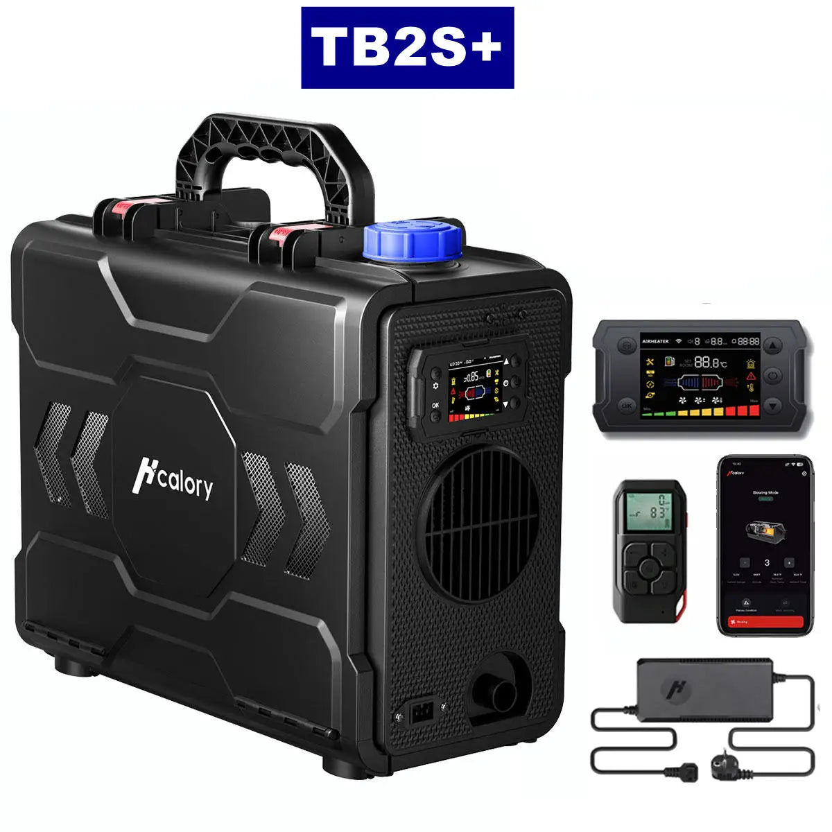 Hcalory TB2S+ 8KW Diesel Heater 6L Toolbox 2S Plus Portable Diesel Air Heater All in One 110/12/24V with App Control, Automatic Start and Stop Altitude Mode Functions for RV Garage Camper Fishing Amocart