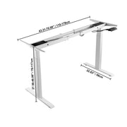 Charger l'image dans la visionneuse de galerie, SucceBuy Standing Desk Frame  Electric Stand Up Computer Desk Legs Ergonomic DIY Workstation Base for Home Office Black white

