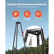 Bild in Galerie-Viewer laden, SucceBuy 500 lbs Tripod Deer Hoist Winch Lift with Gambrel &amp; Manual Winch Hunting Game Hoist for Cleaning Skinning and Moving
