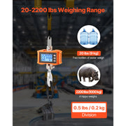 Load image into Gallery viewer, SucceBuy 1000kg/2000kg Digital Hanging Scale Portable with Remote Control Factory Crane Scale LCD Backlight Industrial Scales
