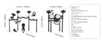 Amocart Electric Drum Set 32 Drum Kits & 480 Sounds, USB MIDI Supported 8 / 10 in Quiet Mesh+10 in Cymbals Drum Sticks Easy Use