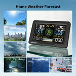Professional Wi-Fi Wireless Weather Station with 7-in-1 Outdoor Weather Sensor, Large Full-Color LCD, 433MHz, 300ft Range, App