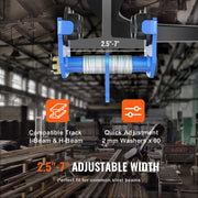 Load image into Gallery viewer, SucceBuy 0.5/1/2T Manual Push Beam Trolley with Dual Wheels Adjustable Width 2.5-5.5in Garage Hoist for Straight Curved I Beam - AMOCART
