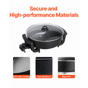Load image into Gallery viewer, Amocart Electric Hot Pot 5 L Double-flavor Shabu Shabu Pot Non-Stick Electric Cooker with Divider Glass Lid for 6-10 People

