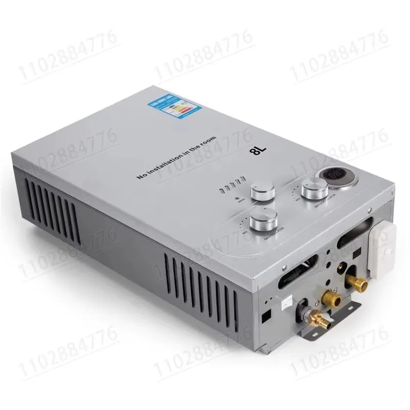 DIVEDEER 8L/12L/16L/18L Domestic Portable Vertical Water HeaterWall Mounted LPG Water HeaterDigital DisplayFast Heating