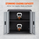 Amocart Foldable Wall Cabinet Metal Garage Locker Mounted Tool Chest Adjustable Shelf Magnetic Door for Warehouse Office Home