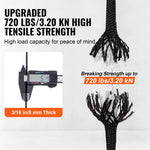 Amocart 3/16 in 250/1000ft Nylon Cord 32-Strand Design Multi-Purpose Rope for Outdoor Adventures Tree Work Emergency Situation
