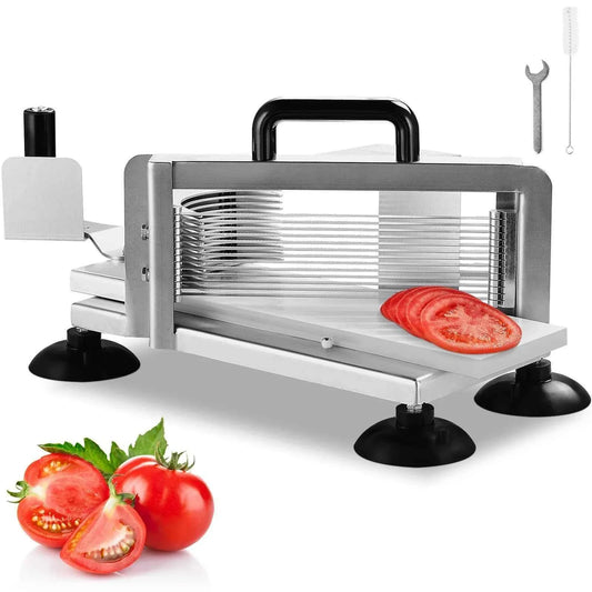 Amocart Tomato Slicer 3/16 inch Tomato Cutter Slicer Stainless Steel Heavy Duty Tomato Slicer Machine, Manual Tomato Slicer