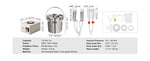 Amocart Goat Milking Machine Stainless Steel Bucket Electric Automatic Pulsation Cup Tubes Adjustable Suction for Cow and Sheep