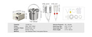 Load image into Gallery viewer, SucceBuy Goat Milking Machine Stainless Steel Bucket Electric Automatic Pulsation Cup Tubes Adjustable Suction for Cow and Sheep
