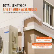 Load image into Gallery viewer, SucceBuy Mini Split Line Set Cover PVC Decorative Pipe Line Cover For Air Conditioner Easy to Install Paintable for Heat Pump - AMOCART
