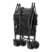 Load image into Gallery viewer, SucceBuy Double Decker Wagon Collapsible 300L &amp; 450lbs Heavy Duty Extended Long Garden Cart with All-Terrain Wheels for Camping

