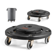 Load image into Gallery viewer, SucceBuy 1/2 Packs Trash Can Dolly Round Roller Base with 4 Lockable Wheels Rolling Barrel Cart Fit 20/32/44/55 Gal Containers - AMOCART

