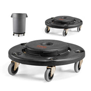 Load image into Gallery viewer, Amocart 1/2 Packs Trash Can Dolly Round Roller Base with 4 Lockable Wheels Rolling Barrel Cart Fit 20/32/44/55 Gal Containers
