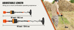 Amocart Metal Detector 8Inch Waterproof Search Coil & High Accuracy Pointer Display Adjustable 38''-49'' Aluminum Stem Detector