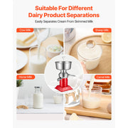 Load image into Gallery viewer, SucceBuy Electric Milk Cream Separator Output 10500RPM 304 Stainless with 4.5L Bowl Capacity Milk Skimmer Separating Machine
