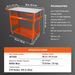 Amocart 18/20/24 Inch Foldable Welding Table Steel Table Top Auxiliary Welding Tool Flexible Height Portable Workbench for Work