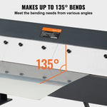 Amocart Box and Pan Brake 24Inch/36Inch/ 48Inch 0-130 Degrees Sheet Metal Bending Brake Portable Metal Bender for Metal Bending