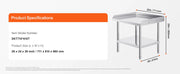 Bild in Galerie-Viewer laden, SucceBuy Stainless Steel Work Table Commercial Heavy Duty Food Prep Worktable with Adjustable Height for Restaurant Home Hotel
