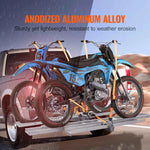 Amocart Motorcycle Carrier 2-Bike 600LBS Aluminum Motorcycle Carrier Hitch Mount, Loading Ramp Scooter Dirt Bike Trailer Hauler
