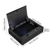 Load image into Gallery viewer, SucceBuy Gun Safe Slider Handgun Safe Fingerprint/Password/Key 3-Way Quick Access Case Box with LED for Nightstand Bedside Desk
