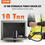Load image into Gallery viewer, Amocart 10Ton Hydraulic Knockout Punch Driver Kit 1/2"-2"  6 Dies Carbon Steel Sheet Hole Opener Repair Tool Manuel Hole Digger
