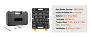 Bild in Galerie-Viewer laden, Amocart 23PCs 1/2" Drive Impact Socket Set Socket Set SAE (7/16" -1")&amp; Metric (13-24mm) 6 Point Cr-V Alloy Steel Auto Repair
