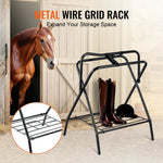 Amocart Folding Saddle Rack 28 x 19 x 37.5 in Freestanding Horse Saddle Stand Steel Saddle Rack for English & Western Saddles
