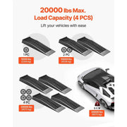 Load image into Gallery viewer, Amocart Car Ramps Portable Low Profile Car Service Ramps for Garage Maintenance&amp; Oil Changes Heavy Duty for Low Chassis Vehicle
