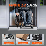 Load image into Gallery viewer, SucceBuy 1in-6in 800lbs Door Threshold Ramp Aluminum Adjustable Modular Cable Protector Ramp for Doorways Wheelchairs Scooters
