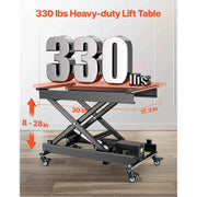Load image into Gallery viewer, Amocart Electric Lift Table 330lbs Capacity Single Scissor Lift Table 8 - 28in Height Adjustable Platform for Material Handling
