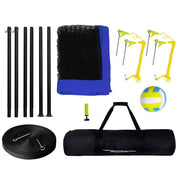 Load image into Gallery viewer, SucceBuy Outdoor Volleyball Net System Adjustable Height Steel Poles with PVC Volleyball Pump Carrying Bag for Beach Lawn
