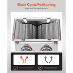 SucceBuy Meat Cutter Machine Blade 5/7mm Replacement Commercial Blade for Model 90 Food Slicer Stainless Steel for Boneless Meat