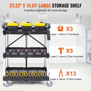 Load image into Gallery viewer, Amocart 3 Tier Folding Rolling Utility Cart Storage Shelf Movable Gap Rack Serving Cart Slide Organizer for Kitchen Bathroom
