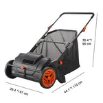Amocart Tow Behind Lawn 21/26/44/50in Sweeper Large Capacity Heavy Duty Leaf Grass Collector with Adjustable Sweeping for Pick